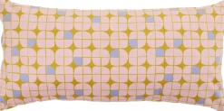 Intratuin sierkussen Oona geel / roze 60 x 30 cm