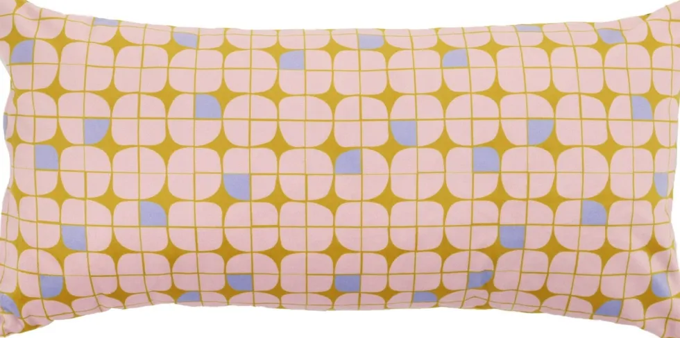 Intratuin sierkussen Oona geel / roze 60 x 30 cm