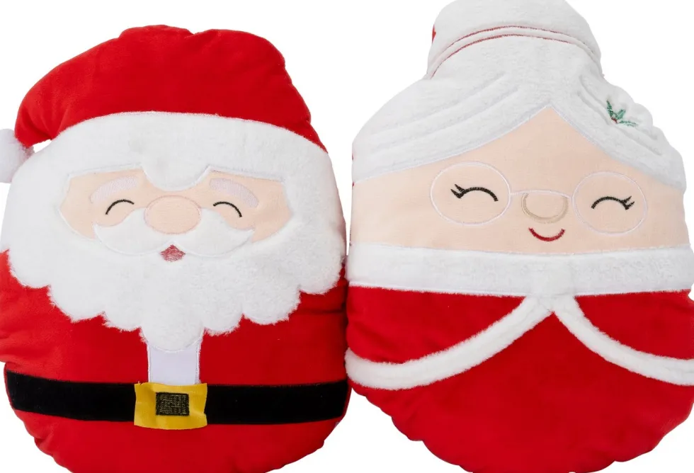 Intratuin sierkussen Santy kerstman rood / wit 35 x 26 x 14 cm