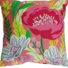 Intratuin sierkussen Vief roze / groen 45 x 45 cm