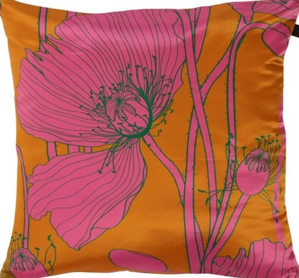 Intratuin sierkussen Yule oranje / roze 45 x 45 cm