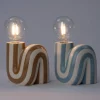 Intratuin tafellamp Nanna wit / blauw 14,5 x 10,5 x 23 cm