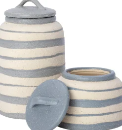 Intratuin voorraadpot Bia blauw / crème D 15 H 14,5 cm
