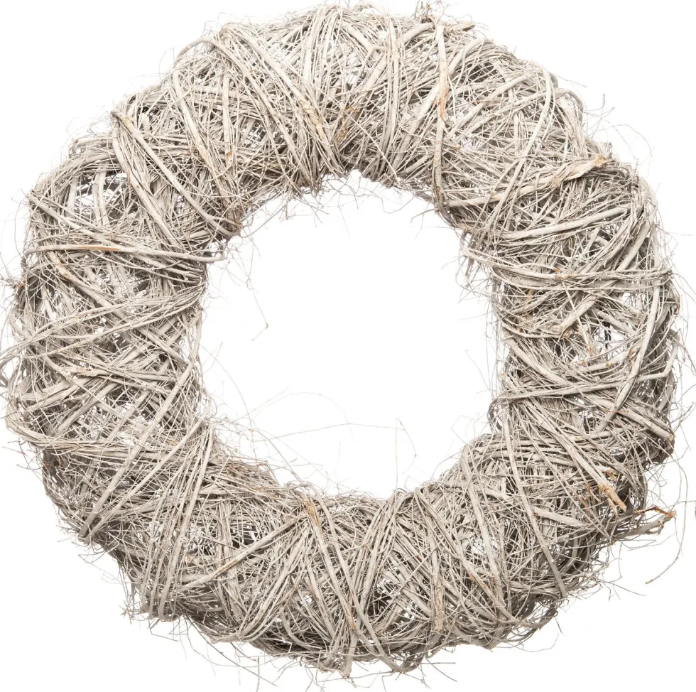 Intratuin wanddecoratie krans wit D 70 H 19 cm