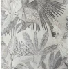 Intratuin wanddoek Bladeren grijs 45 x 30 cm