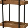 Intratuin wandplank bruin / zwart 50 x 28,5 x 67,5 cm