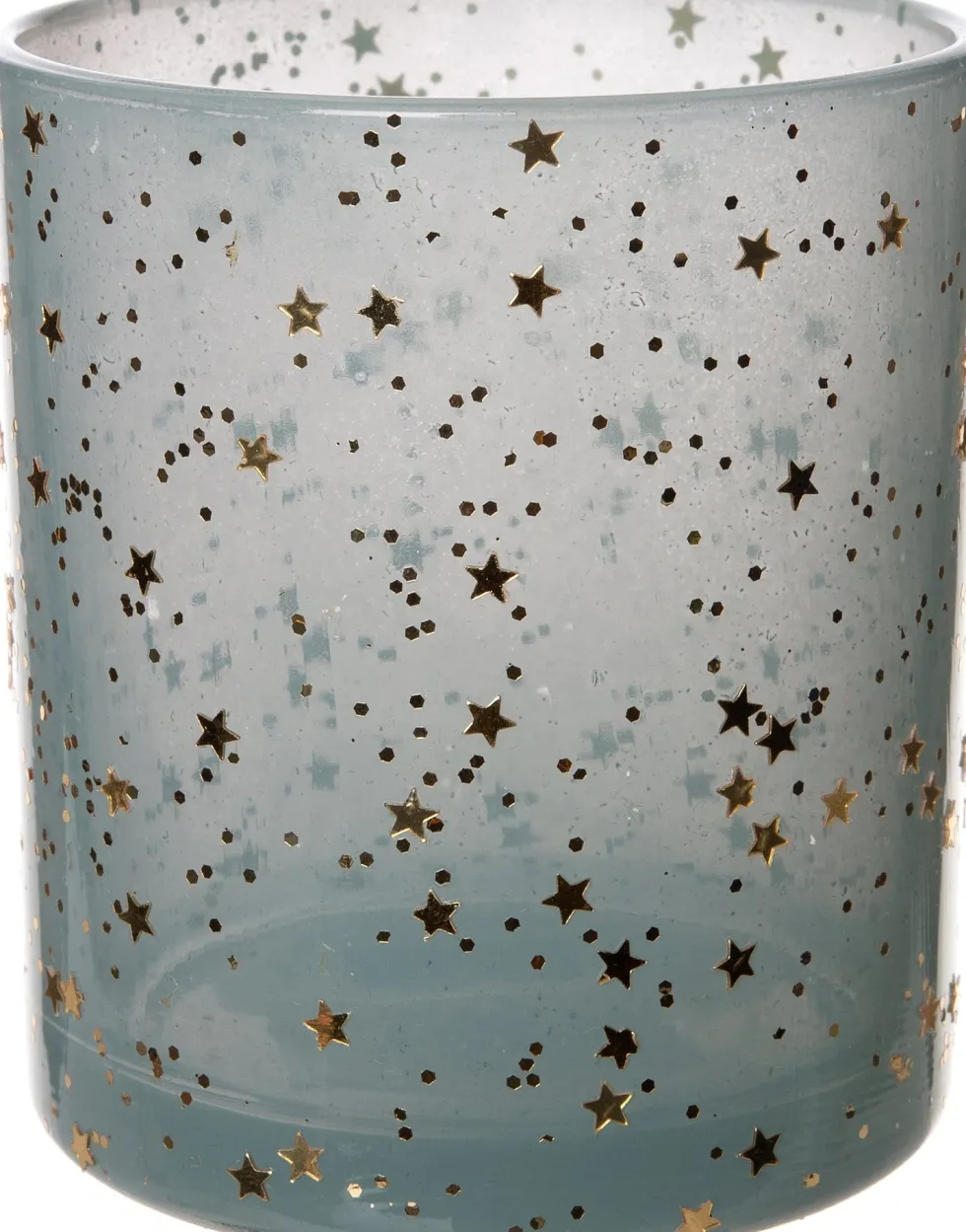 Intratuin waxinehouder met sterren blauw D 8 H 9 cm