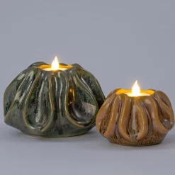 Intratuin waxinelichthouder Bani groen D 13 H 9 cm