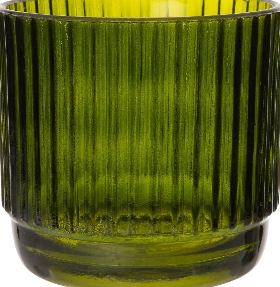 Intratuin waxinelichthouder Ties groen D 12 H 12 cm