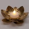 Intratuin waxinelichthouder Bloem goud D 14 H 3,5 cm