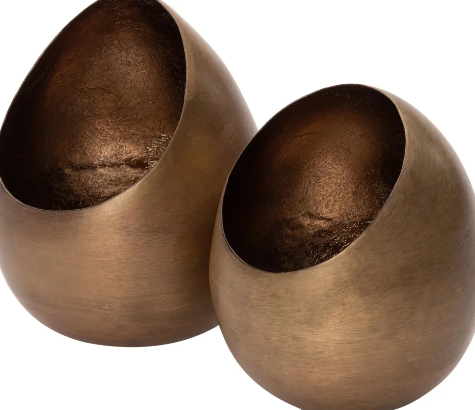 Intratuin waxinelichthouder Koto goud D 13 H 16 cm