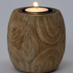Intratuin waxinelichthouder Vys naturel D 9 H 10 cm
