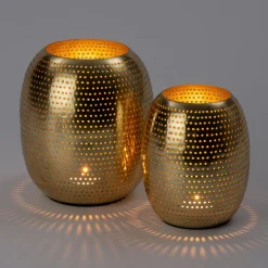 Intratuin waxinelichthouder Goru goud D 15 H 19 cm