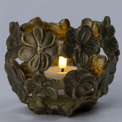 Intratuin waxinelichthouder Agna goud D 10 H 10 cm