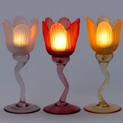 Intratuin waxinelichthouder Ave roze 8,5 x 8 x 19,5 cm