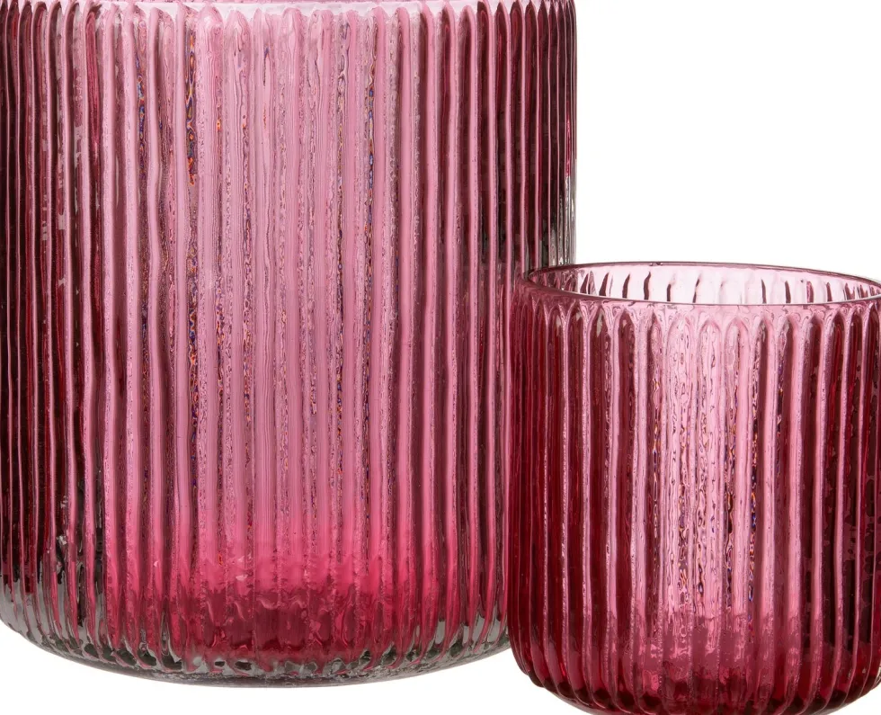 Intratuin waxinelichthouder Yi roze D 15 H 17 cm