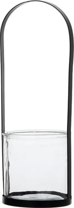 Intratuin waxinelichthouder Grace zwart D 10 H 25 cm