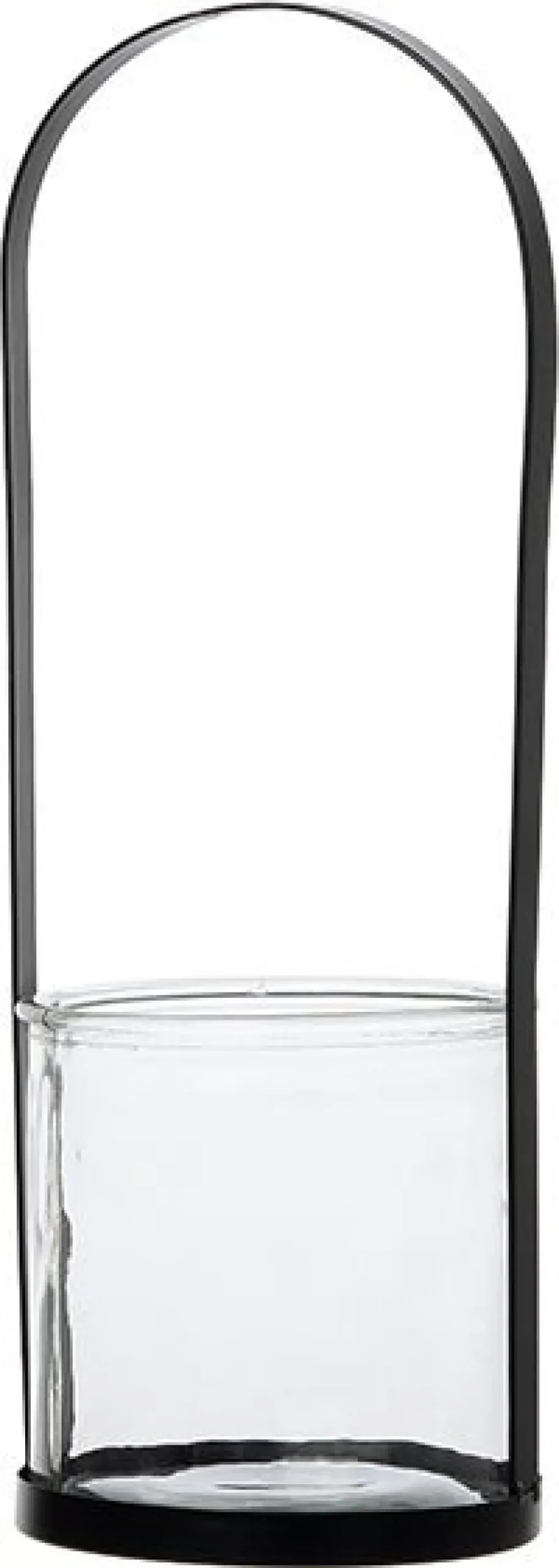 Intratuin waxinelichthouder Grace zwart D 10 H 25 cm