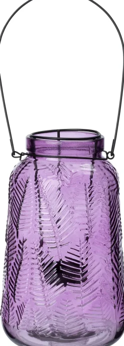 Intratuin waxinelichthouder Ella paars D 12,5 H 19,5 cm