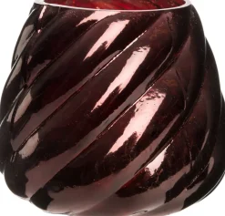 Intratuin waxinelichthouder bordeauxrood D 9 H 9 cm
