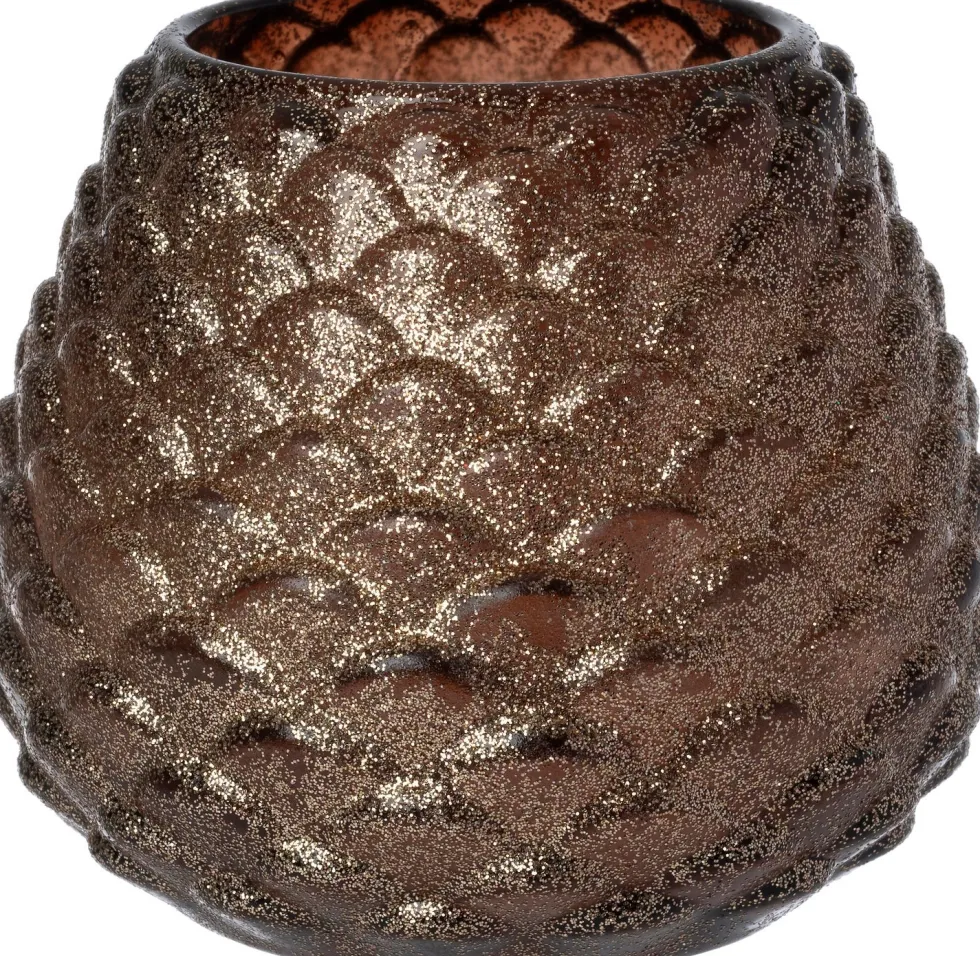 Intratuin waxinelichthouder Sino bruin D 10 H 8,6 cm