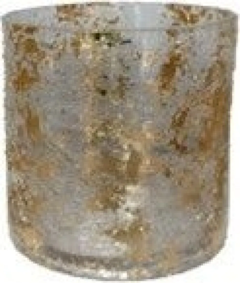 Intratuin waxinelichthouder Aimee goud / transparant D 15 H 15 cm
