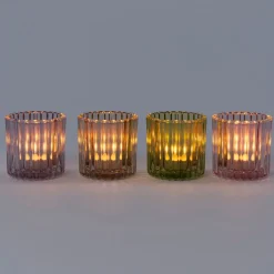 Intratuin waxinelichthouder Ola zilver / grijs D 7 H 7,5 cm