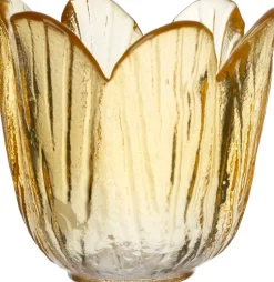 Intratuin waxinelichthouder Lill donkergeel D 8 H 8 cm