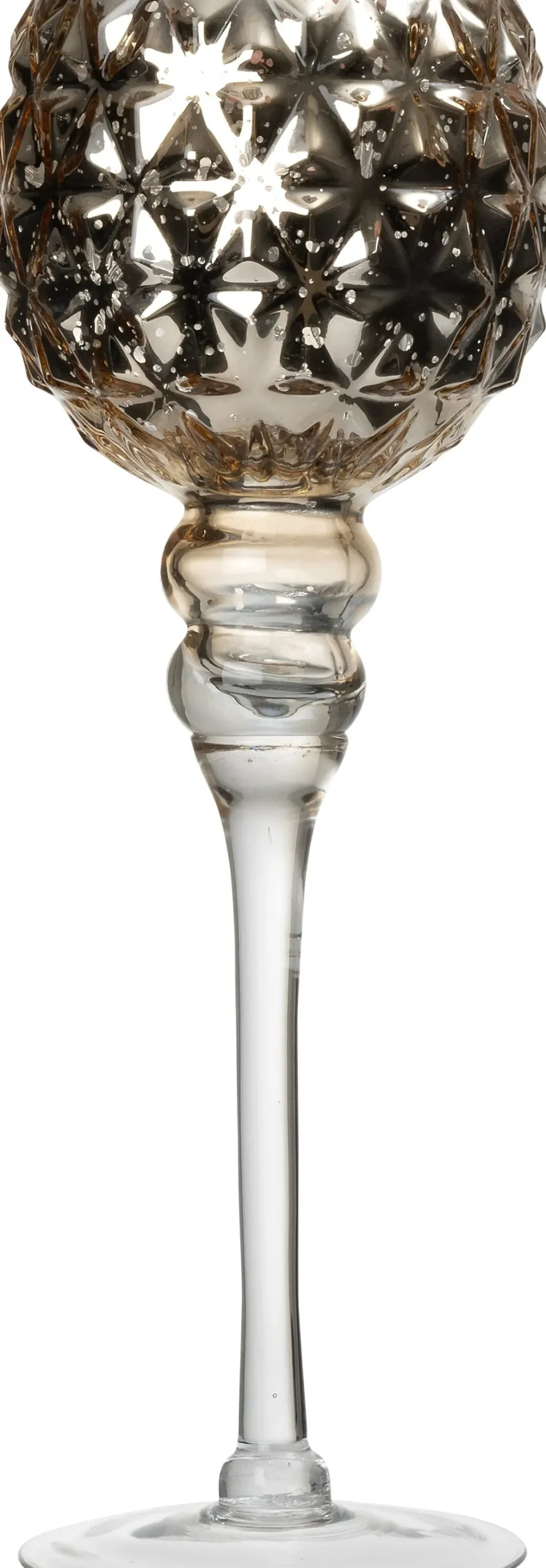 Intratuin waxinelichthouder op voet Elin goud D 12 H 40 cm