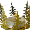 Intratuin waxinelichthouder kerstboom goud D 22,5 cm