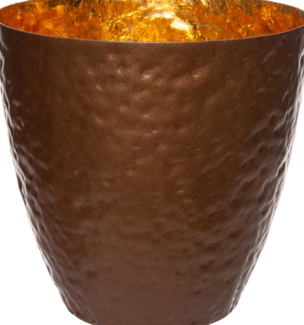 Intratuin waxinelichthouder Loki koper / goud D 12 H 11 cm