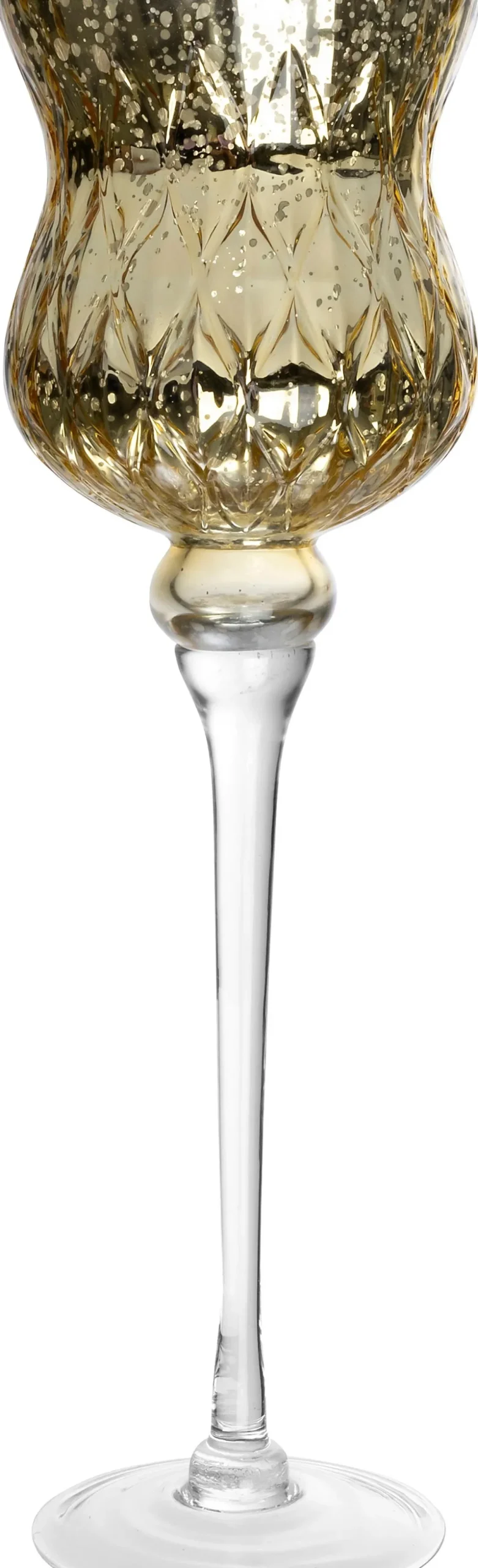 Intratuin waxinelichthouder Fleur goud D 12,5 H 40 cm