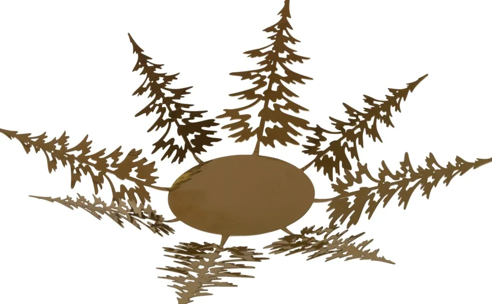 Intratuin waxinelichthouder kerstboom goud D 16,5 cm