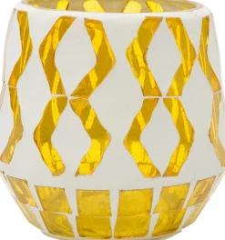 Intratuin waxinelichthouder geel D 6,5 H 8 cm