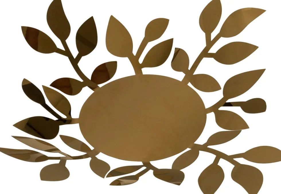 Intratuin waxinelichthouder blad goud D 23,5 H 0,1 cm