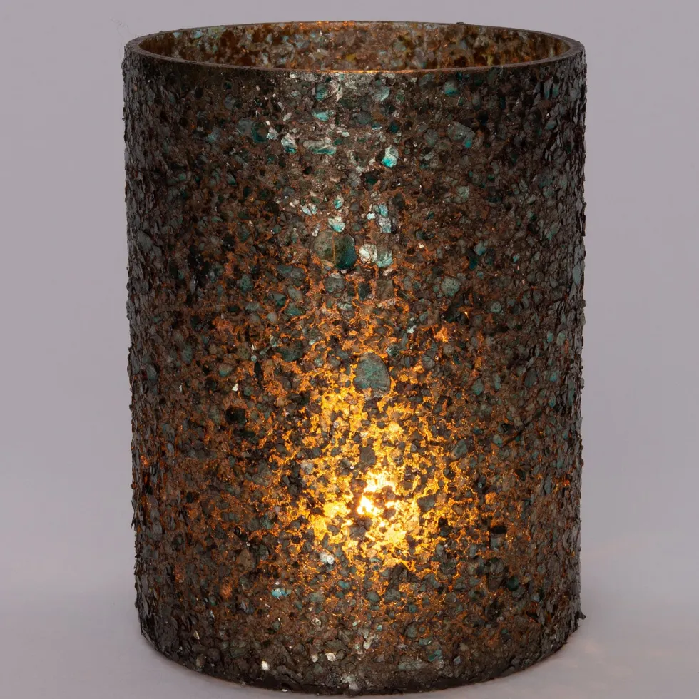 Intratuin waxinelichthouder groen D 10 H 13 cm