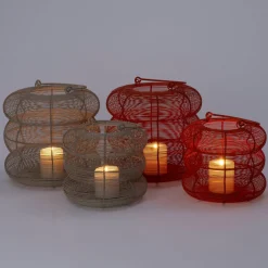 Intratuin windlicht Fair rood D 28 H 25 cm