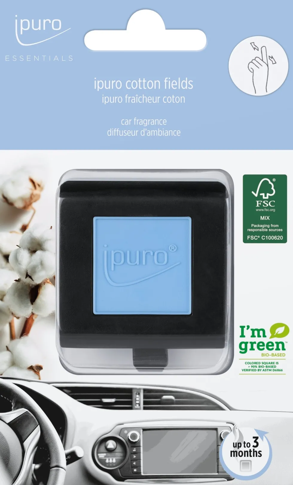 Ipuro autoclip Essentials Cotton Fields 4 x 4 cm