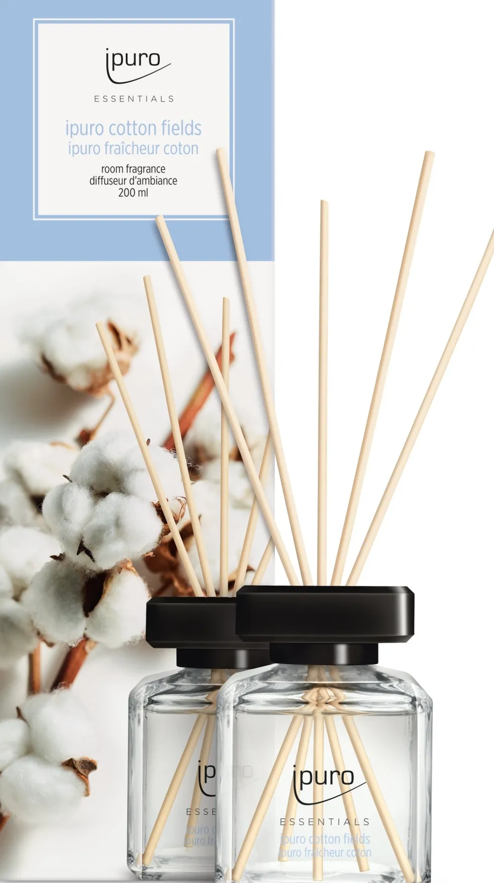 Ipuro geurstokjes Essentials Cotton Fields 200 ml