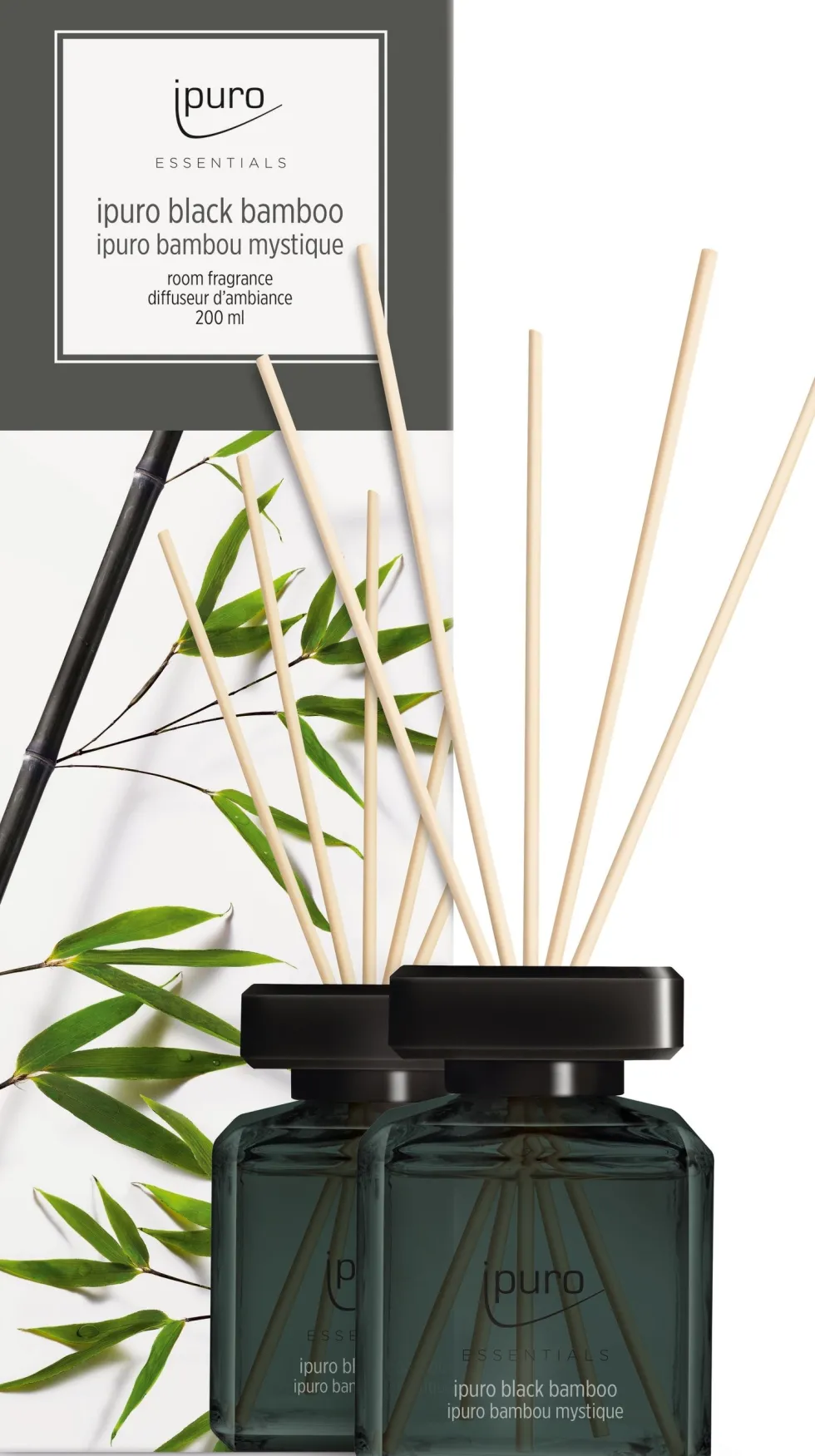 Ipuro geurstokjes Essentials Black Bamboo 200 ml