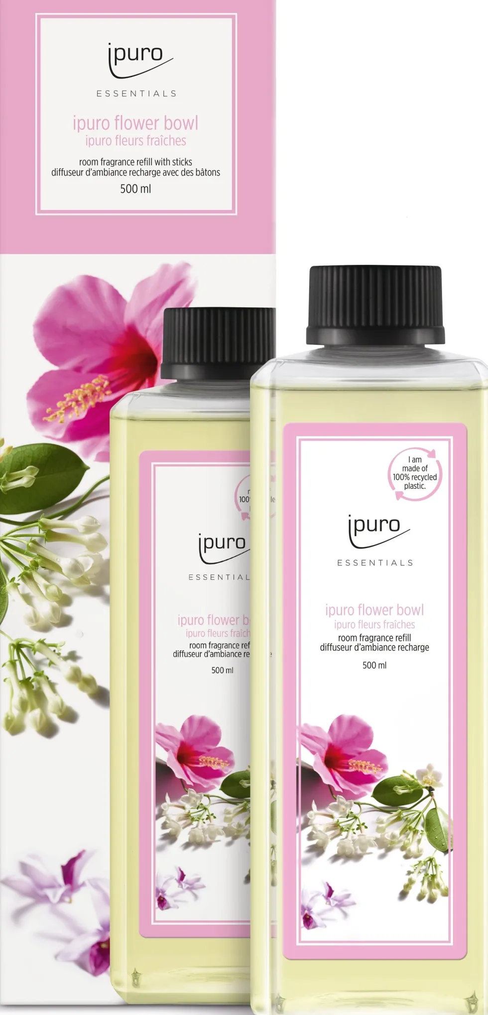 Ipuro geurstokjes navulling Flower Bowl bloemig 500 ml