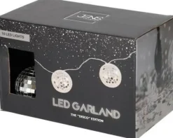 Jens Living lichtsnoer met LED Discoballen zilver 1,65 m 10 stuks