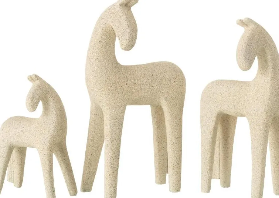 J-Line beeld Paard beige 17,5 x 10,5 x 31 cm