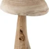 J-Line beeld Paddenstoel naturel 34 x 34 x 45 cm