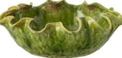J-Line decoratieschaal Ronny groen 33 x 28,5 x 11,5 cm