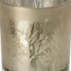 J-Line waxinelichthouder bos taupe D 8,8 H 10 cm