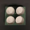 Kaarsenhouder voor theelicht D 5 cm zilver 4 stuks