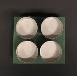 Kaarsenhouder voor theelicht D 5 cm zilver 4 stuks