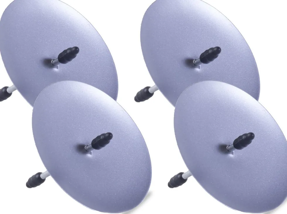 Kaarshouder steker zilver D 5,3 cm 4 stuks