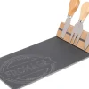 Kaasplank met mesjes antraciet 32,5 x 5,5 x 16 cm
